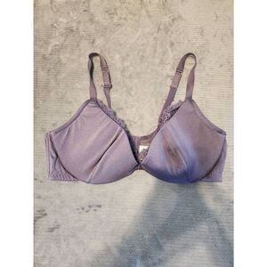 Cacique Size 40DD Lightly Lined Balconette Bra Light Purple Lace